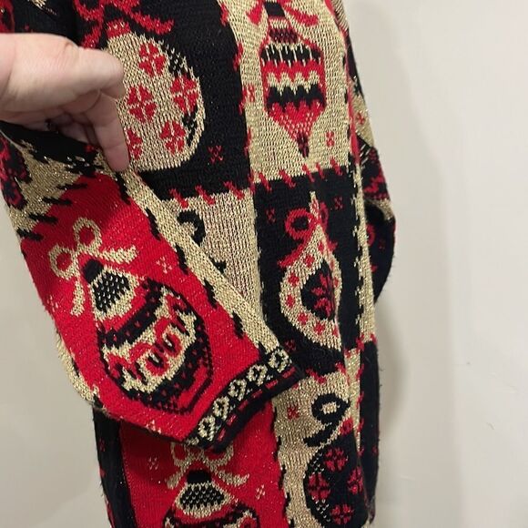 NWOT VTG Dana Scott Christmas Ornament Oversized Sweater.  Size S small 4/6 - Picture 4 of 8